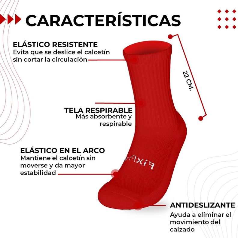 Medias Futbol Calcetas Antideslizantes + Pantorillera Fitnics-6