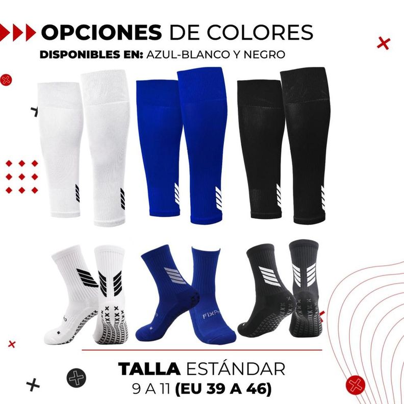 Medias Futbol Calcetas Antideslizantes + Pantorillera Fitnics-9