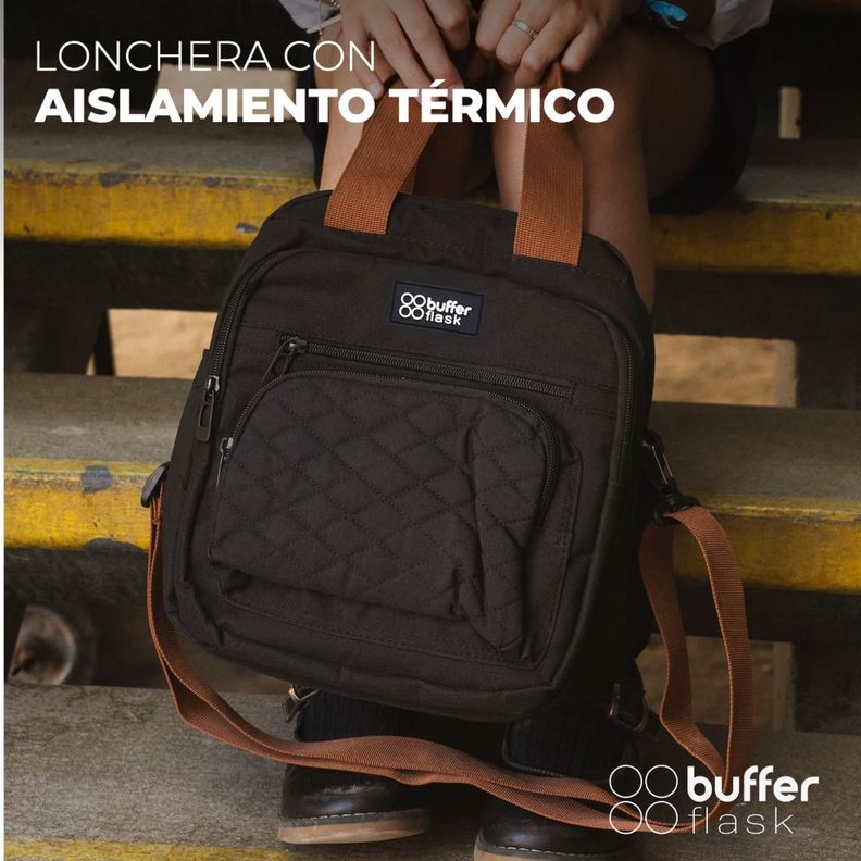 Lonchera Termica Buffer Bolso Almuerzo y Mochila 2 en 1-1