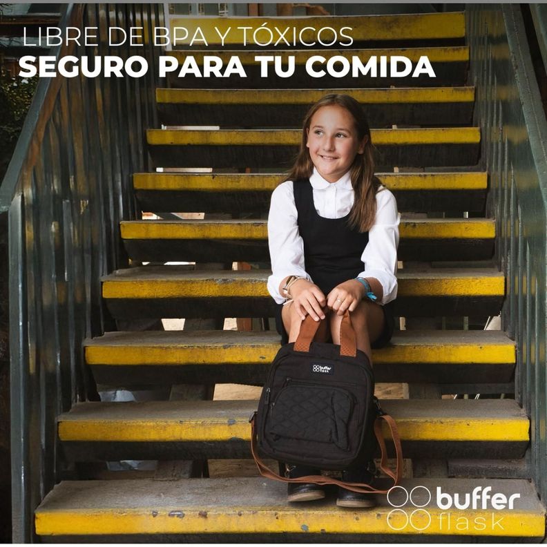 Lonchera Termica Buffer Bolso Almuerzo y Mochila 2 en 1-2