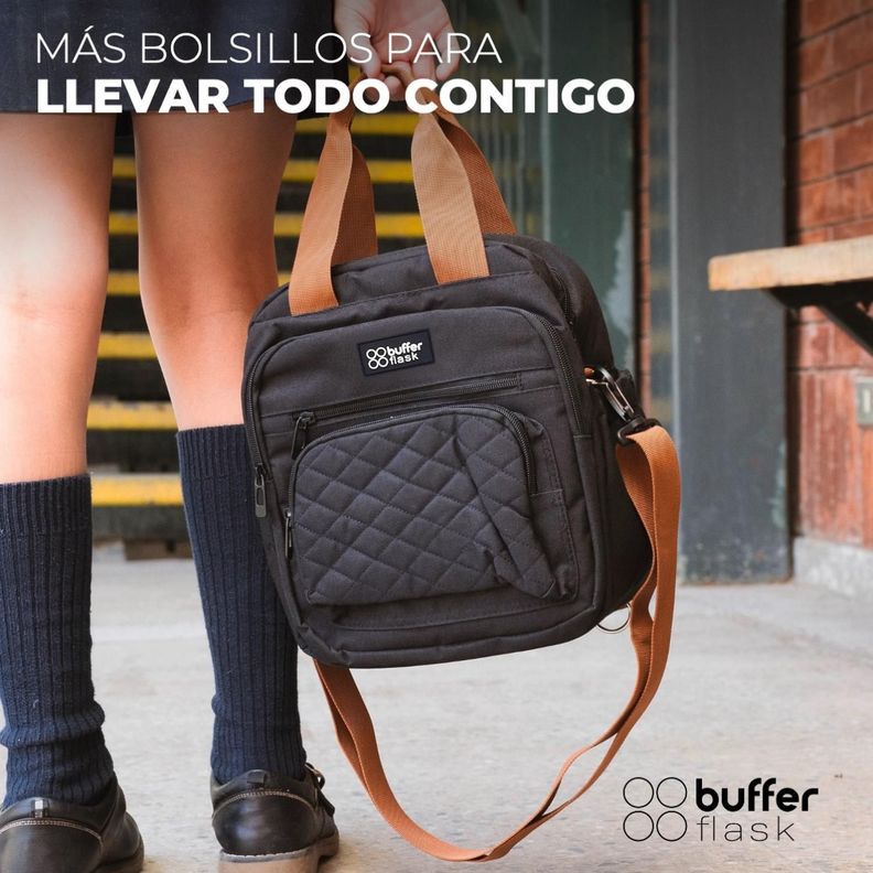Lonchera Termica Buffer Bolso Almuerzo y Mochila 2 en 1-5