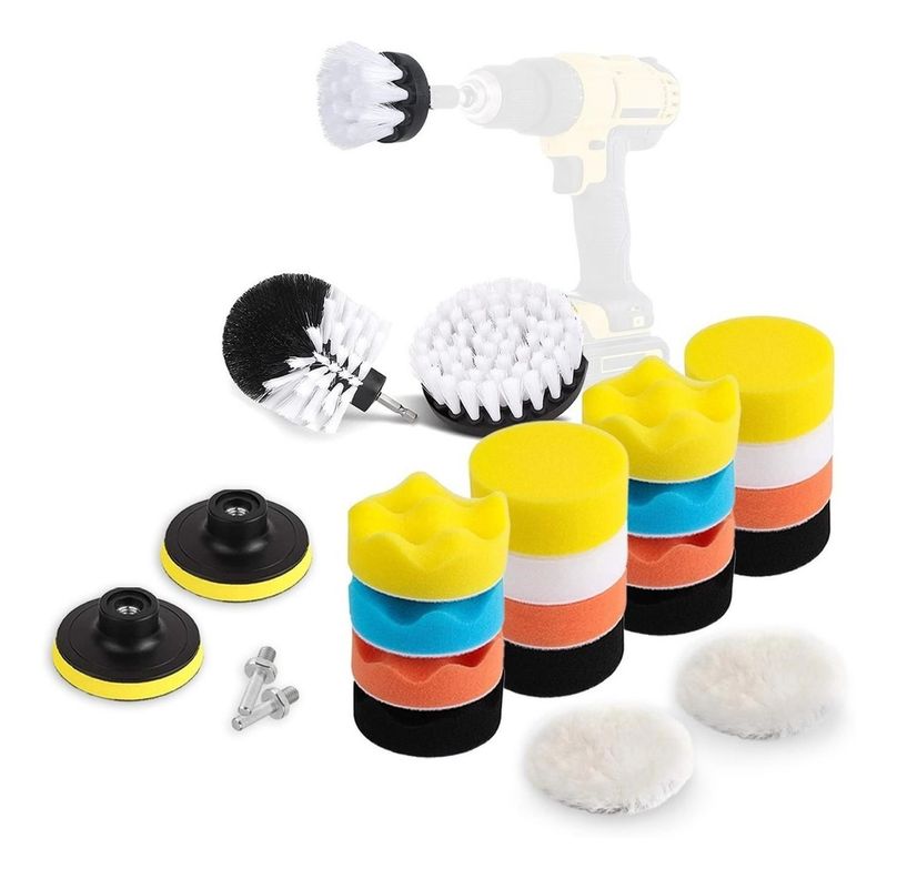 Kit Limpia Auto Pulido Tapiz Taladro 25 Piezas Remuver