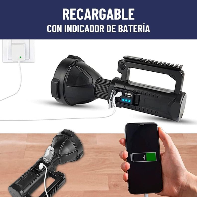 Linterna Largo Alcance Maxwell Recargable USB Impermeable-3