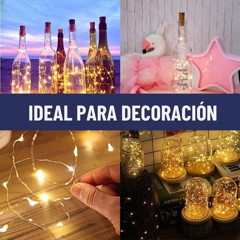 Luces Led Guirnalda con Corcho Para Botella Hada Maxwell X10-4