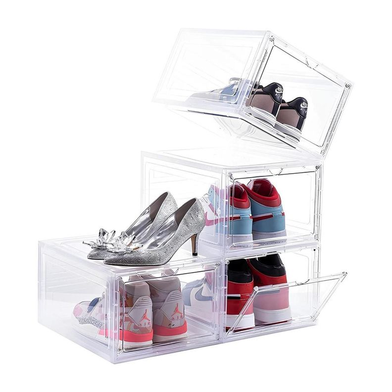 Caja Organizadora De Zapatos Set X2 Casatua Apilable Premium-0