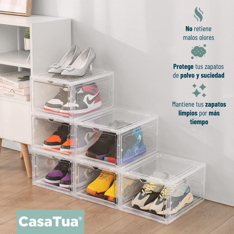 Caja Organizadora De Zapatos Set X2 Casatua Apilable Premium-4