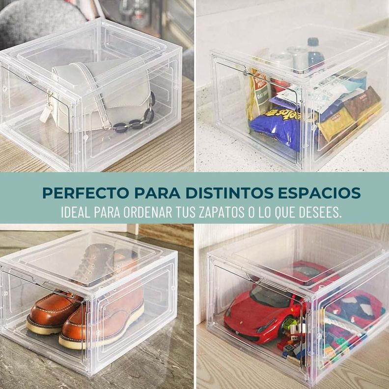 Caja Organizadora De Zapatos Set X2 Casatua Apilable Premium-5