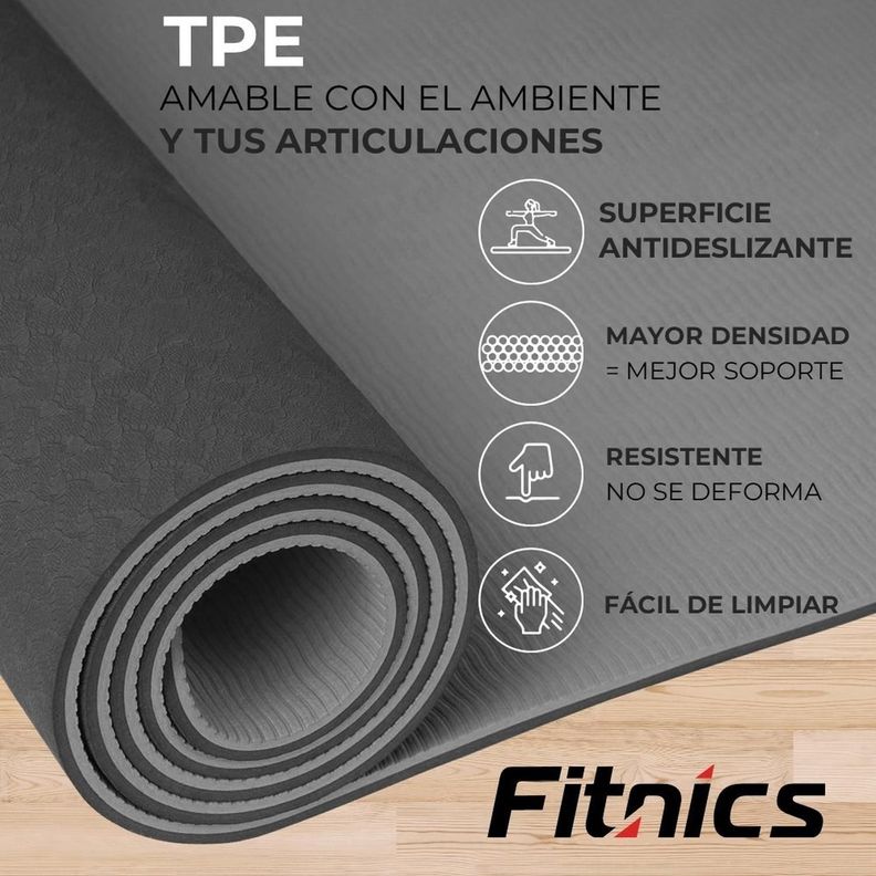 Mat Yoga Colchoneta Eco 8mm Doble Color Guías +Bolso +Correa-1
