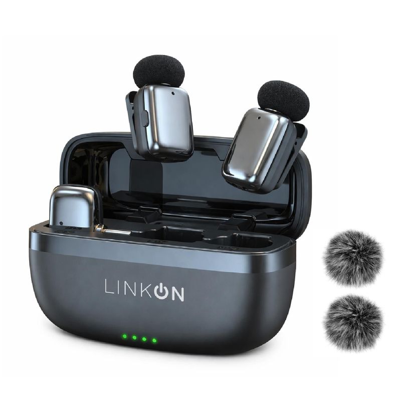Microfono Inalambrico Linkon Solapa Lavalier Plug Play x2