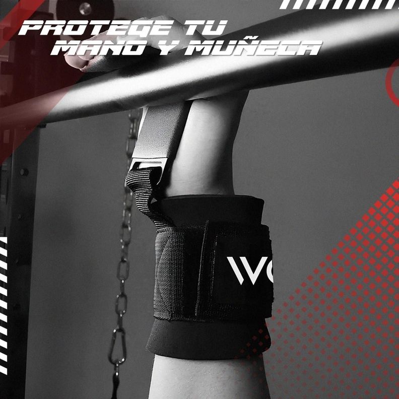 Muñequeras Gancho Levantamiento Pesas Worx Gym Gimnasio x2-5