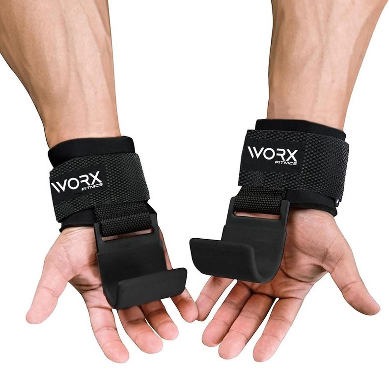 Muñequeras Gancho Levantamiento Pesas Worx Gym Gimnasio x2-0