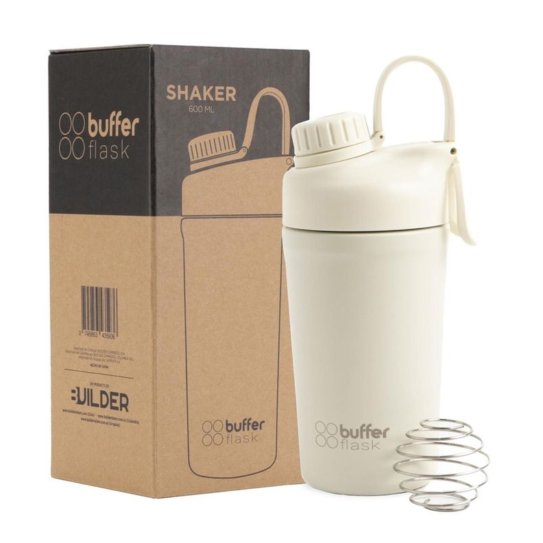 Shaker Proteina Agua Buffer Gym Acero Inoxidable 600ml-0