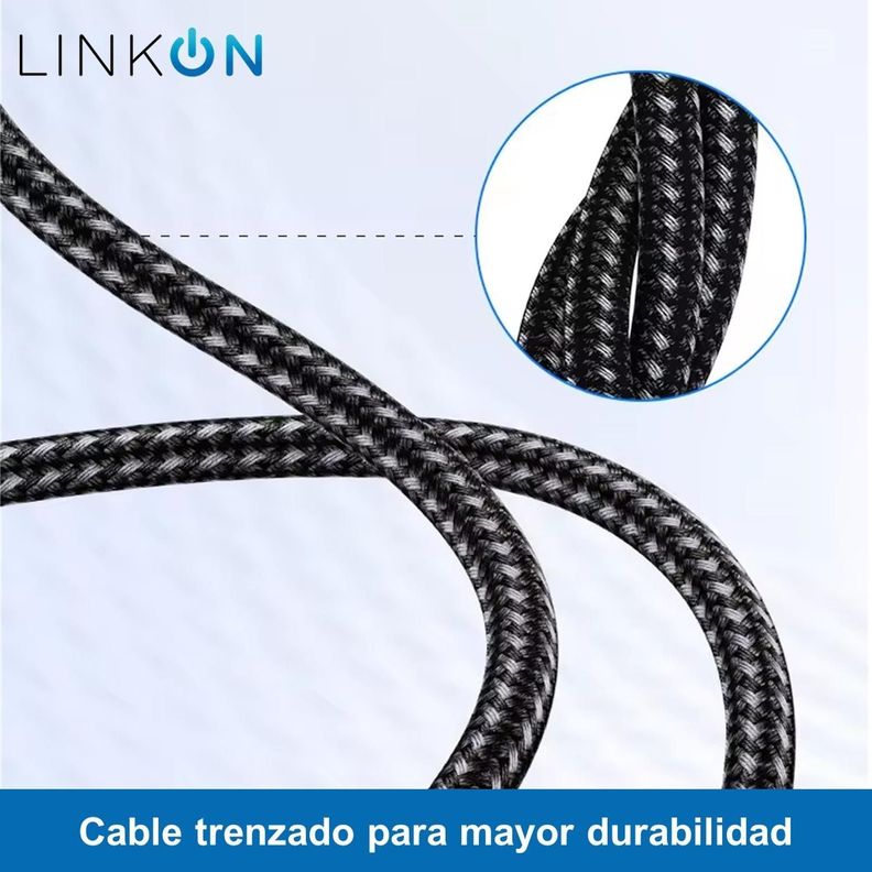Cable USB C a USB y C 2-en-1 Carga 100W Datos 20G 4K Linkon-6