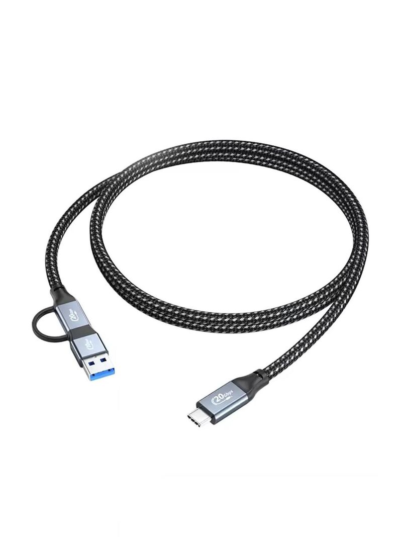 Cable USB C a USB y C 2-en-1 Carga 100W Datos 20G 4K Linkon-0