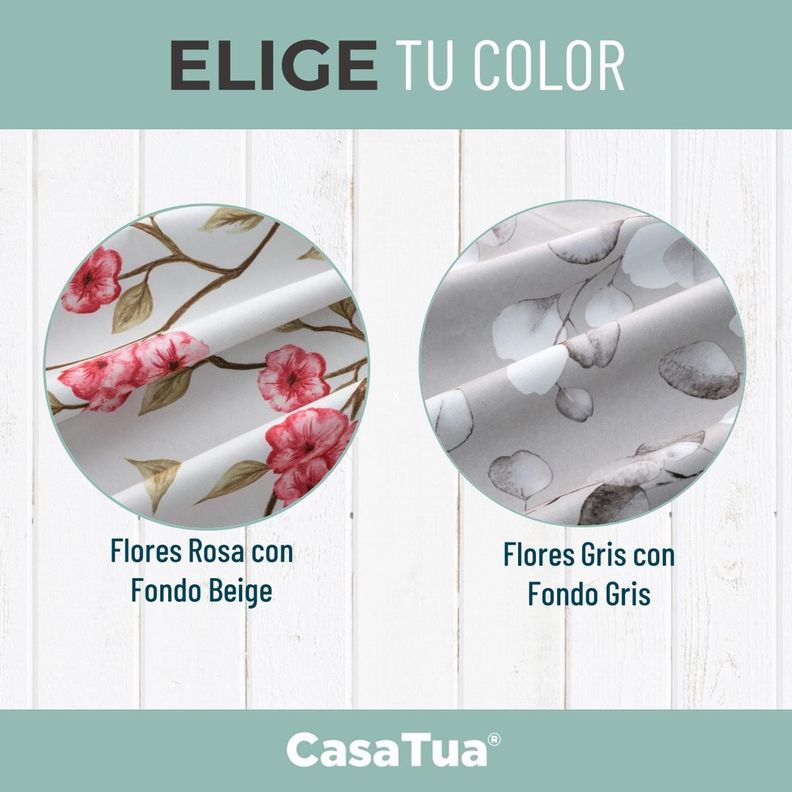 Cortina 100% Blackout Termica Diseño Set 2 Casatua 140x220-8