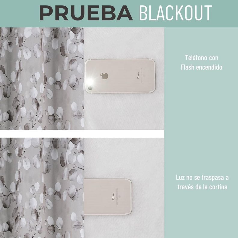 Cortina 100% Blackout Termica Diseño Set 2 Casatua 140x220-6