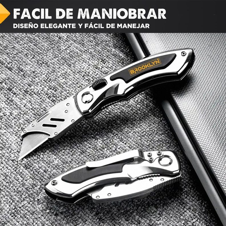 Cuchillo Cartonero Navaja Brooklyn Corta Carton Profesional-5