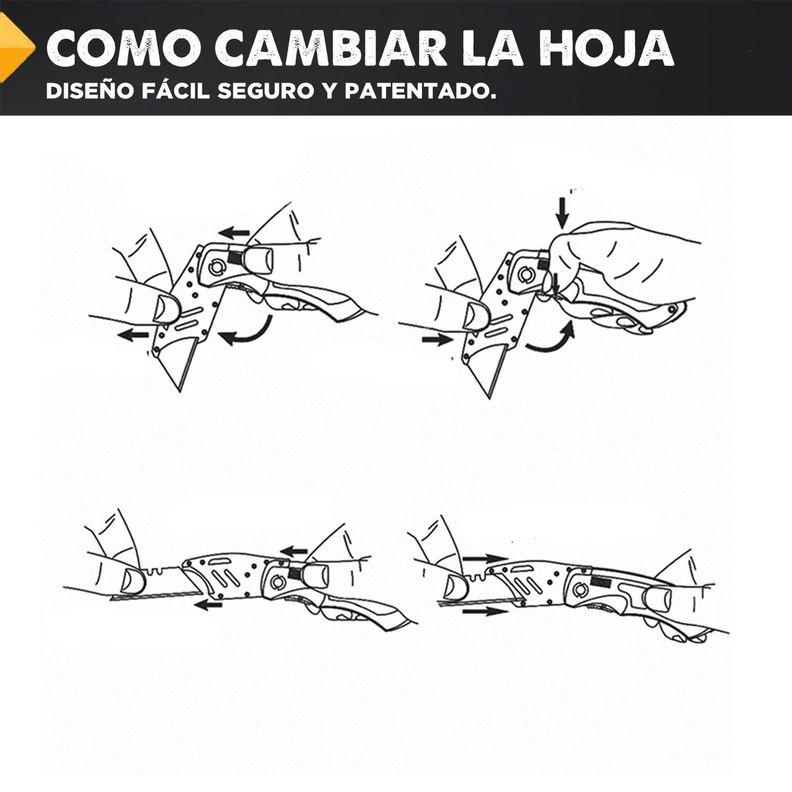 Cuchillo Cartonero Navaja Brooklyn Corta Carton Profesional-6