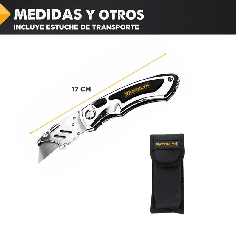 Cuchillo Cartonero Navaja Brooklyn Corta Carton Profesional-7