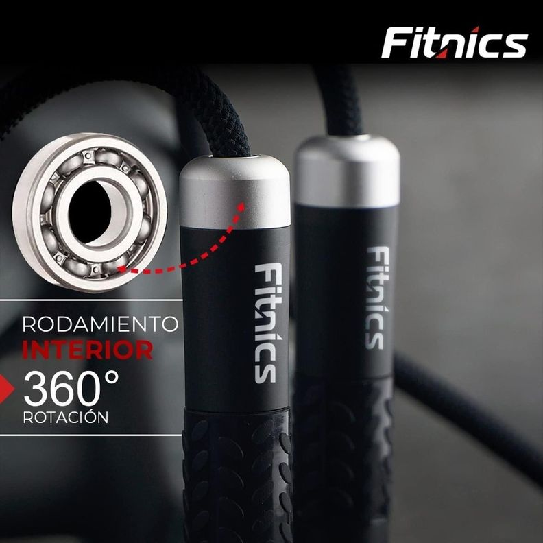 Cuerda para Saltar con Peso Ajustable Fitnics Pro Crossfit-2