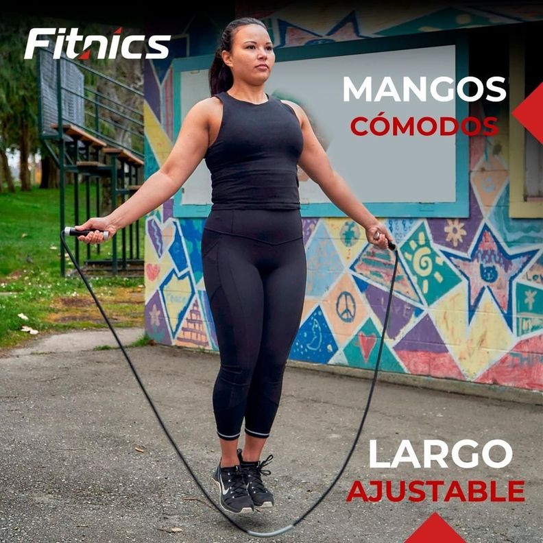 Cuerda para Saltar con Peso Ajustable Fitnics Pro Crossfit-5