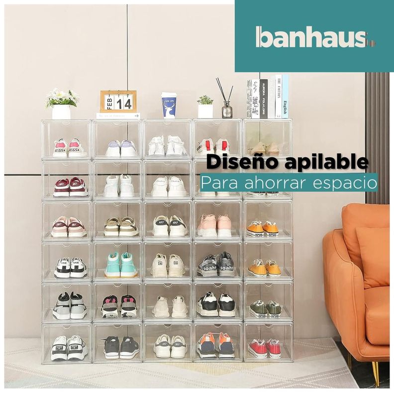 Caja Organizadora Zapatos Premium 100% Transparente-1