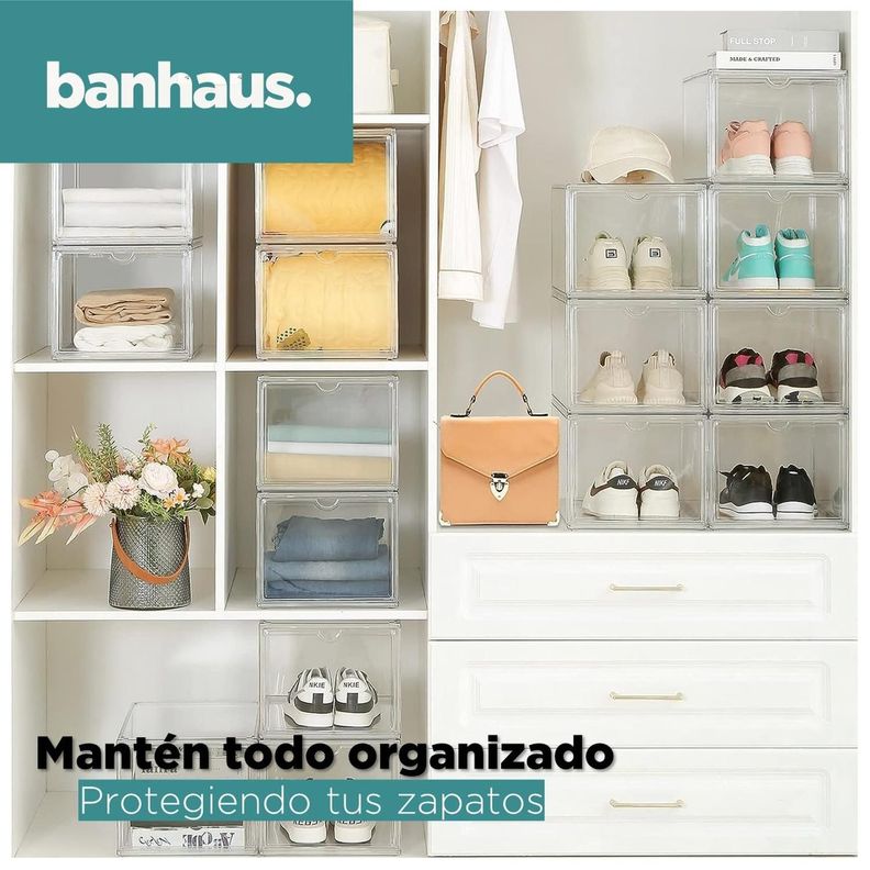 Caja Organizadora Zapatos Premium 100% Transparente-3