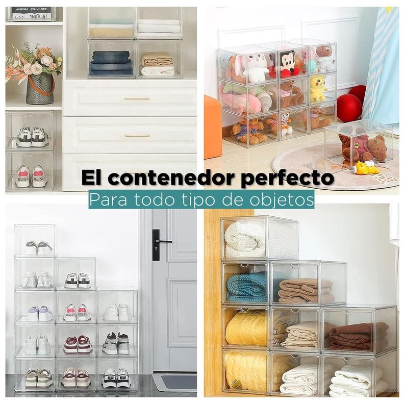 Caja Organizadora Zapatos Premium 100% Transparente-4