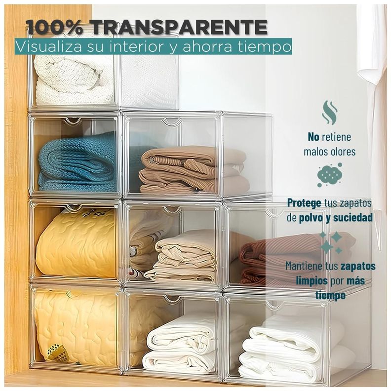 Caja Organizadora Zapatos Premium 100% Transparente-5