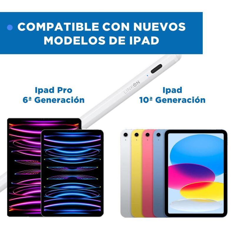 Lapiz Pencil Tactil Linkon Stylus Para Apple iPad Palm Rejec-1