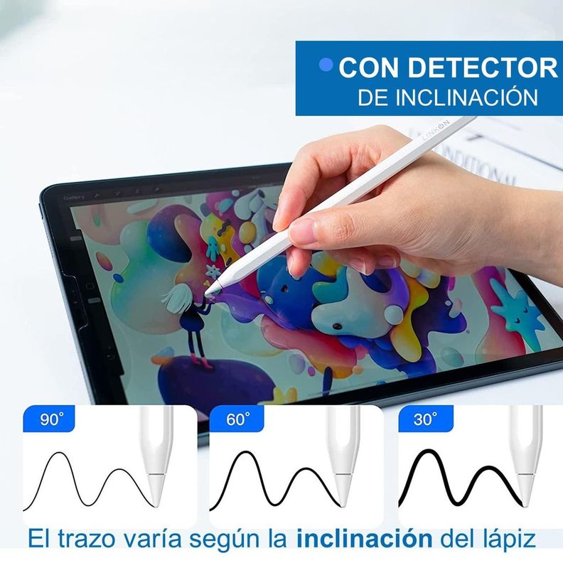 Lapiz Pencil Tactil Linkon Stylus Para Apple iPad Palm Rejec-3