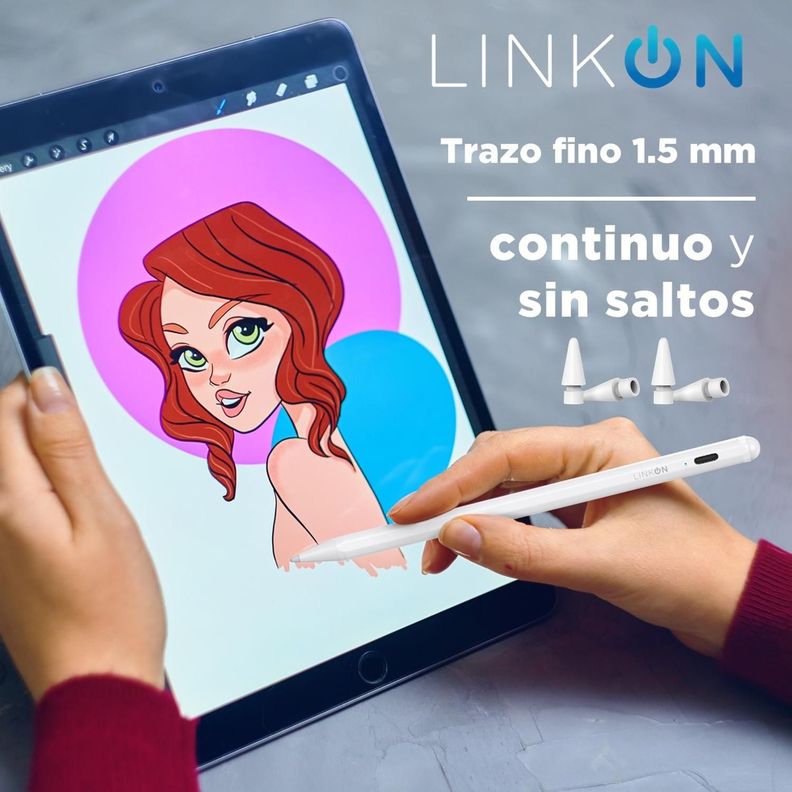 Lapiz Pencil Tactil Linkon Stylus Para Apple iPad Palm Rejec-8