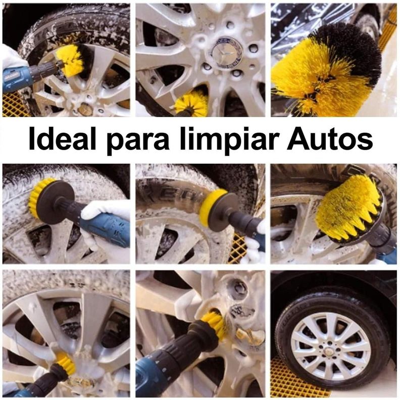 Limpieza de Auto Hogar Set Cepillos para Taladro 20 piezas-3