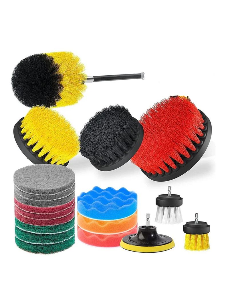 Limpieza de Auto Hogar Set Cepillos para Taladro 20 piezas-0