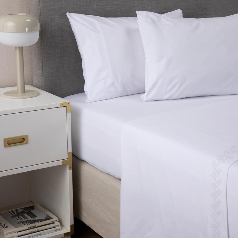 Sabanas 1800 Hotel CasaTua Ultra Suaves Bordadas Super King Blanco