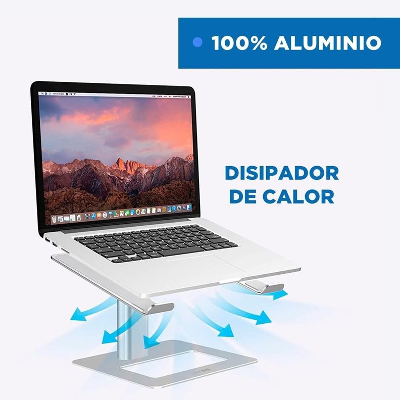 Soporte Base Alzador Aluminio Para Notebook Macbook 11 A 17"-2