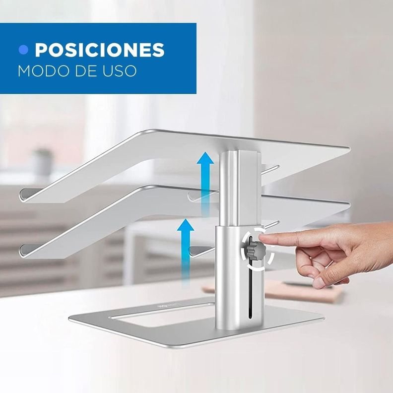 Soporte Base Alzador Aluminio Para Notebook Macbook 11 A 17"-4