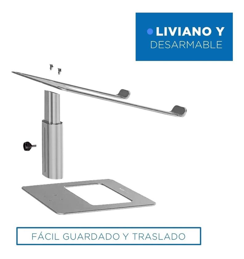 Soporte Base Alzador Aluminio Para Notebook Macbook 11 A 17"-5