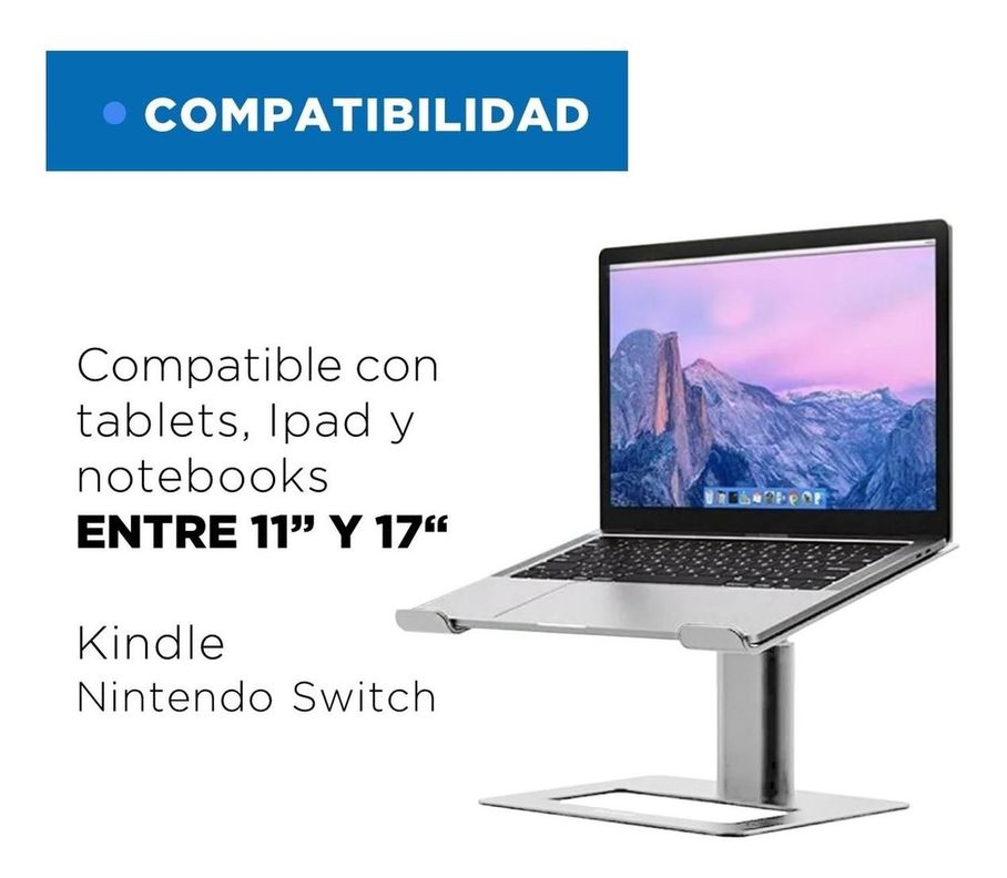Soporte Base Alzador Aluminio Para Notebook Macbook 11 A 17"-6