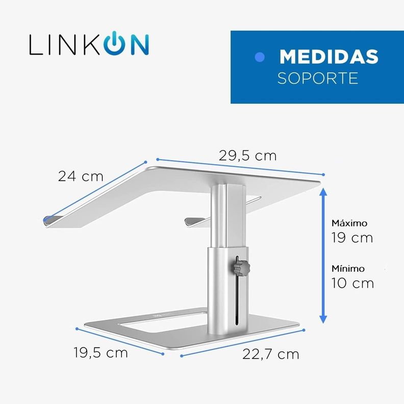 Soporte Base Alzador Aluminio Para Notebook Macbook 11 A 17"-7