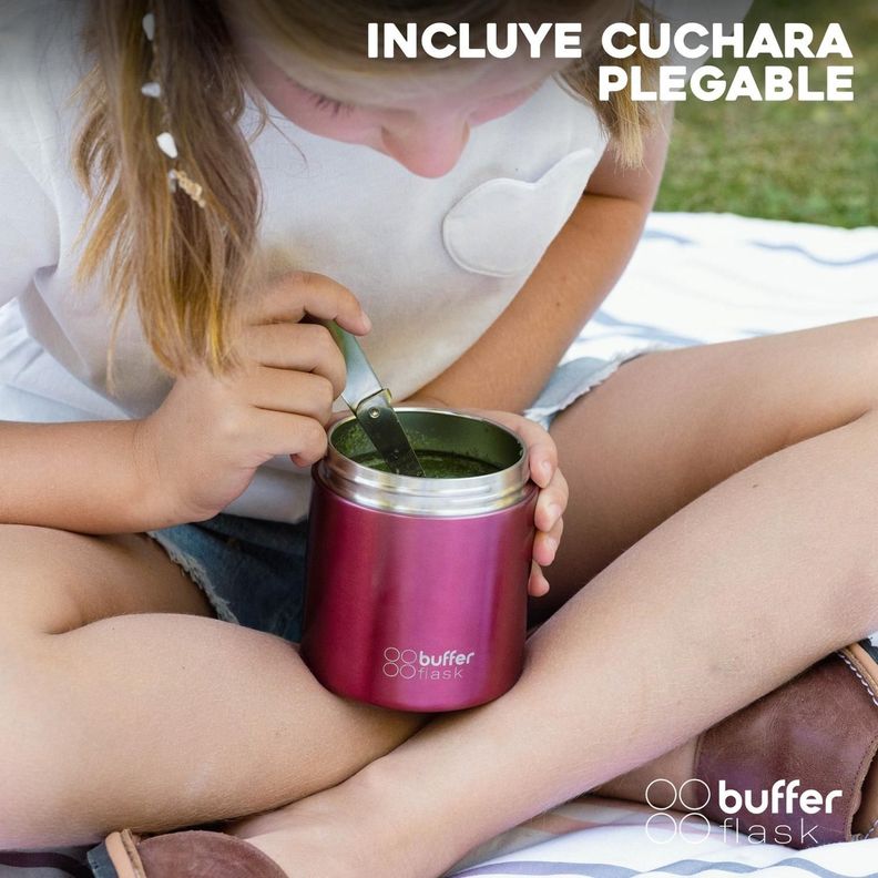 Termo Comida y Liquido Buffer Niño Niña 350ml + Cuchara-5