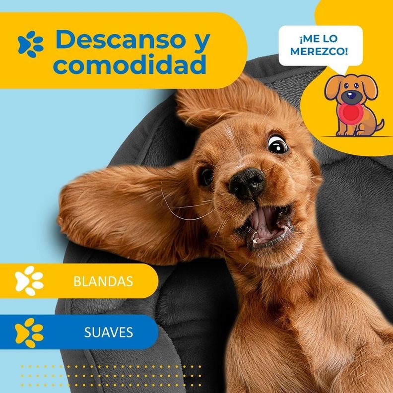 Cama Ultrasuave Antiestres Para Mascota Perros Gatos PetPal-1