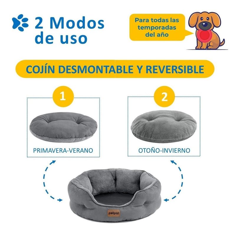 Cama Ultrasuave Antiestres Para Mascota Perros Gatos PetPal-6