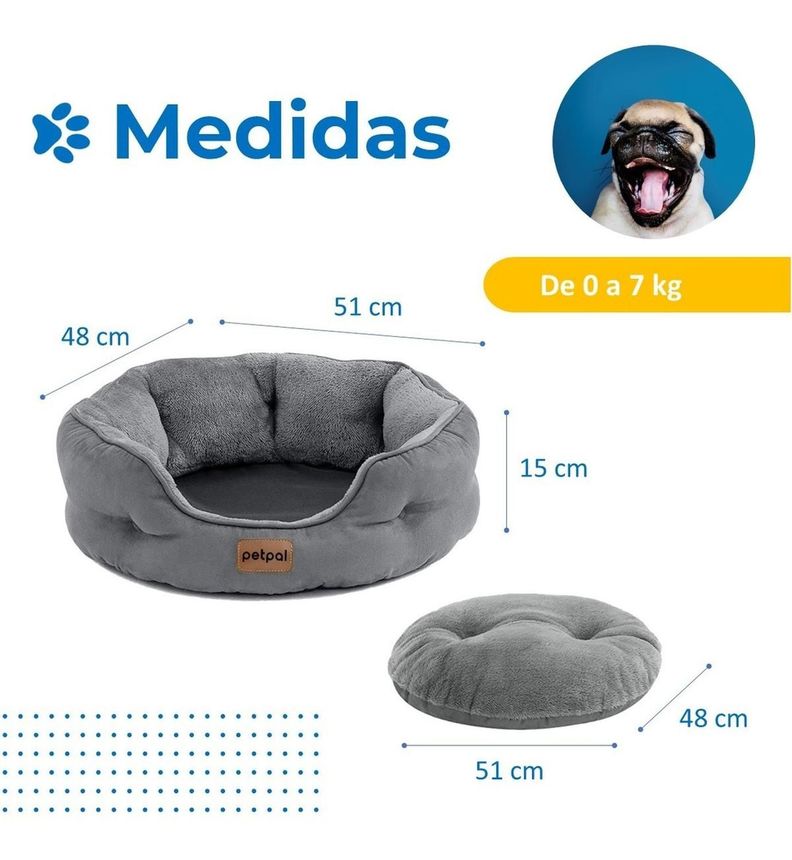 Cama Ultrasuave Antiestres Para Mascota Perros Gatos PetPal-7