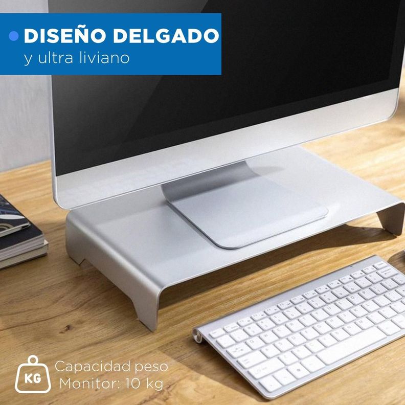 Base Soporte Monitor Organizador Escritorio Linkon Aluminio-4