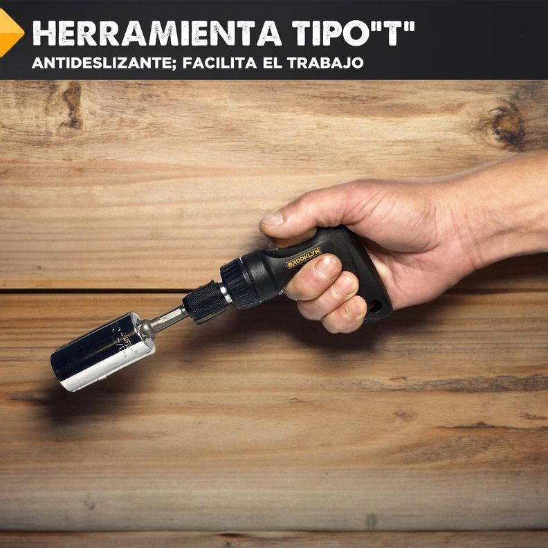 Juego Herramientas Llave Dado Universal Brooklyn 45 Piezas-5