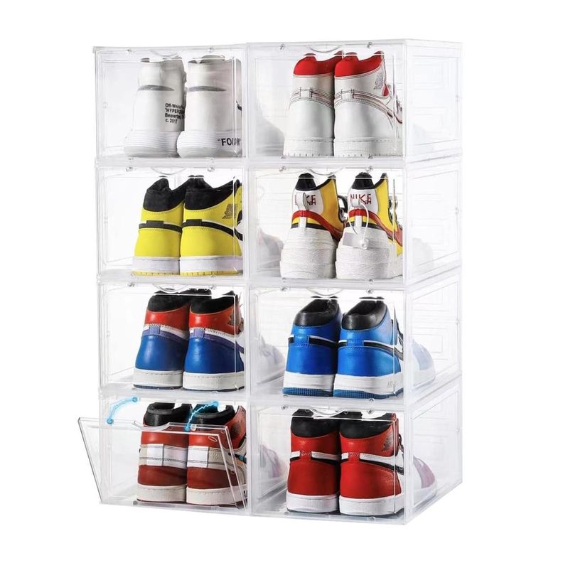 Caja Organizadora De Zapatos Set X2 Banhaus Apilable Premium-0