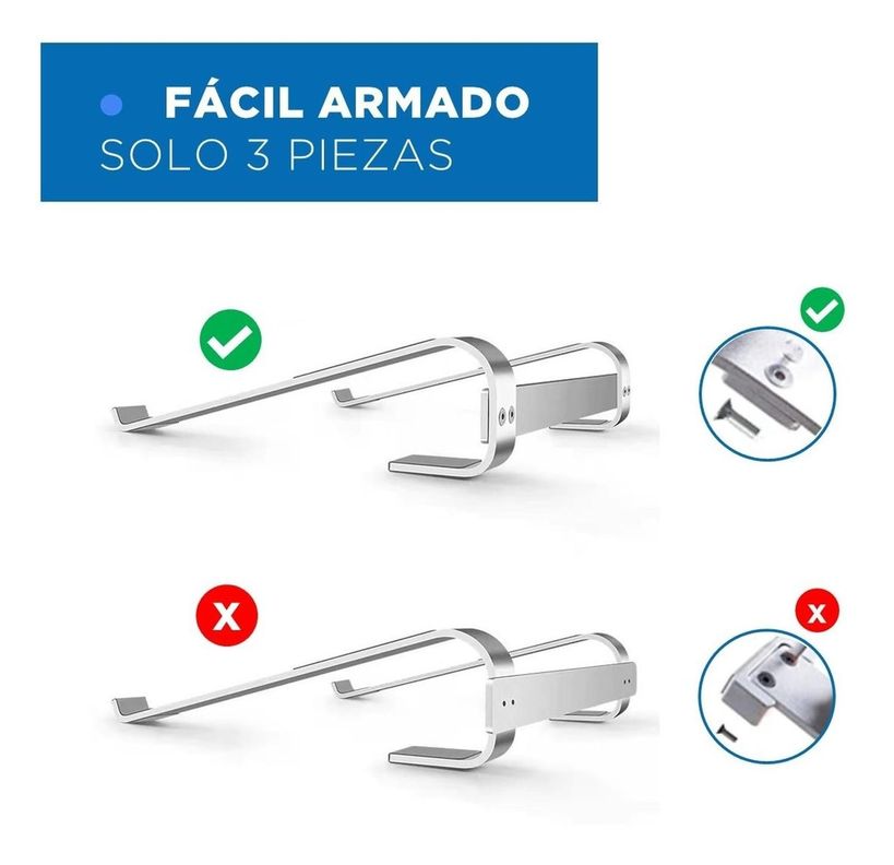 Soporte Alum Base Alzador para Mac Macbook Notebook 10 a 18"-3