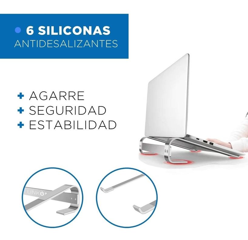 Soporte Alum Base Alzador para Mac Macbook Notebook 10 a 18"-4