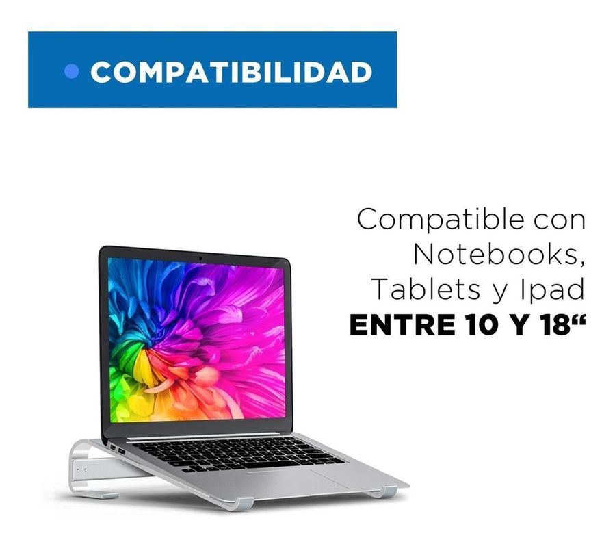 Soporte Alum Base Alzador para Mac Macbook Notebook 10 a 18"-6